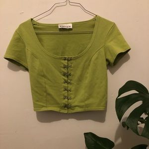 Lime Green Crop Top